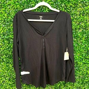 A.n.a. Black long sleeve shirt petite XL women